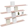 vidaXL Lebegő polc 4 pcs R&oacute;zsasz&iacute;n 100 x 9 x 2,5 cm Ac&eacute;l