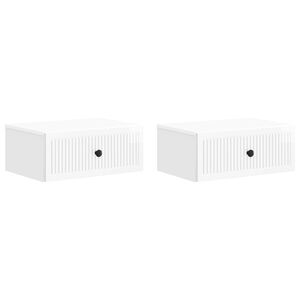 vidaXL &Eacute;jjeliszekr&eacute;ny 2 db Magasf&eacute;nyű Feh&eacute;r 49 x 34,5 x 20 cm