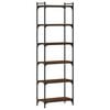 vidaXL 6 szintes barna t&ouml;lgy sz&iacute;nű szerelt fa k&ouml;nyvespolc 60x30x188 cm