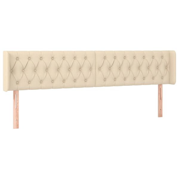 vidaXL kr&eacute;msz&iacute;nű sz&ouml;vet fejt&aacute;mla sz&aacute;rnyakkal 183x16x78/88 cm