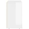 vidaXL Sz&eacute;f Magas F&eacute;nyű Feh&eacute;r 80,5 x 35 x 59 cm Faanyag