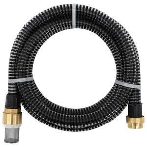 vidaXL fekete PVC sz&iacute;v&oacute;t&ouml;mlő s&aacute;rgar&eacute;z csatlakoz&oacute;kkal 1,1" 3 m