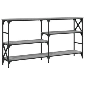vidaXL sz&uuml;rke sonoma sz&iacute;nű szerelt fa konzolasztal 150 x 29 x 76,5 cm
