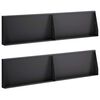 vidaXL T&aacute;mfal 4 db 80 x 12 x 30 cm Ac&eacute;l Fekete
