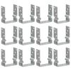 vidaXL 12 db ez&uuml;stsz&iacute;nű horganyzott ac&eacute;l ker&iacute;t&eacute;shorgony 12x6x15 cm
