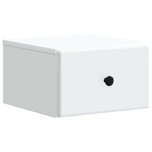 vidaXL Fali &eacute;jjeli szekr&eacute;ny fi&oacute;kkal Feh&eacute;r 34,5 x 33 x 20 cm Szerelt Fa