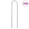 vidaXL 50 db U-alakú horganyzott acél földcövek 15 x 3,5 cm