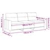 vidaXL 3 szem&eacute;lyes bord&oacute; sz&ouml;vet kanap&eacute; 180 cm