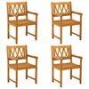 vidaXL Kerti pad 4 pcs Term&eacute;szetes 56 x 55,5 x 90 cm T&ouml;m&ouml;r Ak&aacute;cfa