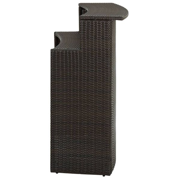 vidaXL barna polyrattan kerti bárasztal 120 x 55 x 110 cm