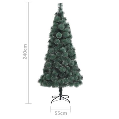 vidaXL zöld PET műkarácsonyfa állvánnyal 240 cm