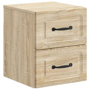 vidaXL Fali &eacute;jjeli szekr&eacute;ny Sonoma T&ouml;lgy 34,5 x 33 x 40 cm Szerelt Fa