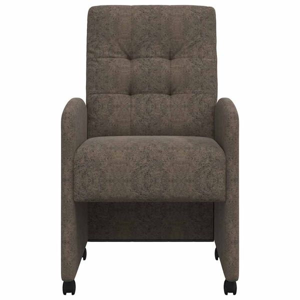 vidaXL Kerekes &Eacute;tkező Sz&eacute;kek 2 pcs S&ouml;t&eacute;tsz&uuml;rke 57 x 67 x 98 cm