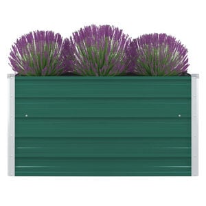 vidaXL z&ouml;ld horganyzott ac&eacute;l kerti magas&aacute;gy&aacute;s 100 x 100 x 45 cm