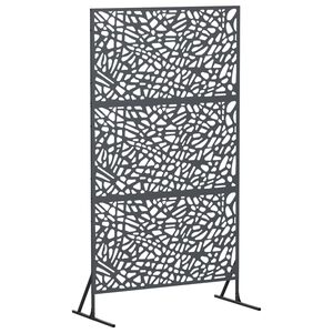 vidaXL Mag&aacute;nszf&eacute;ra K&eacute;pernyő 100 x 50 x 180 cm Ac&eacute;l Antracitsz&uuml;rke