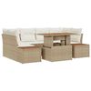 vidaXL Kerti Kanap&eacute; Szett 9 db Beige &eacute;s kr&eacute;m