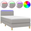 vidaXL vil&aacute;gossz&uuml;rke sz&ouml;vet rug&oacute;s &eacute;s LED-es &aacute;gy matraccal 90x190 cm