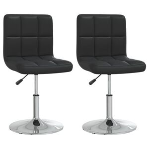 vidaXL 2 db fekete műbőr étkezőszék