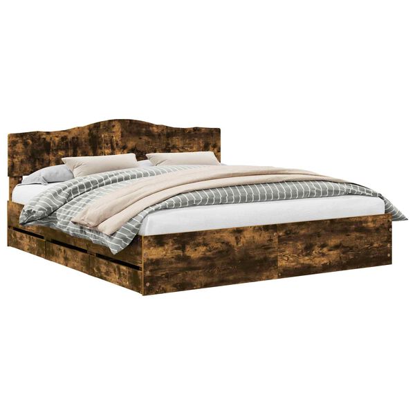 vidaXL &Aacute;gykeret fi&oacute;kkal F&uuml;st&ouml;lt t&ouml;lgy 180 x 200 cm M&eacute;rn&ouml;ki Fa