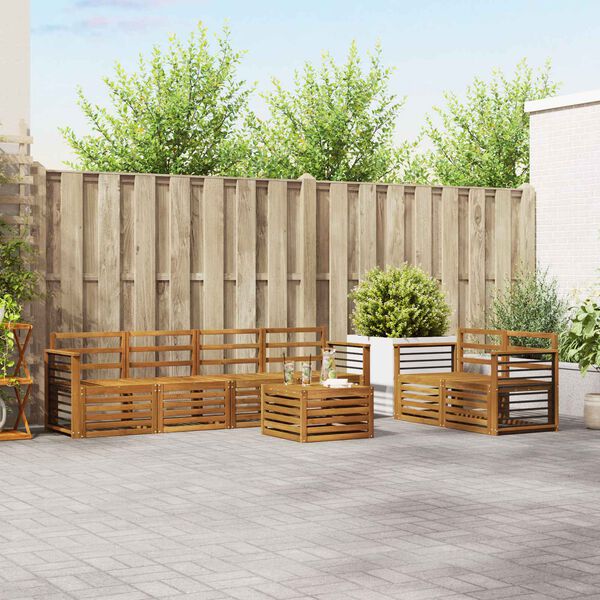 vidaXL &Uuml;lőgarnit&uacute;r&aacute;k 7 pcs Term&eacute;szetes T&ouml;m&ouml;r Ak&aacute;cfa