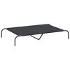 vidaXL fekete oxford sz&ouml;vet &eacute;s ac&eacute;l emelt kutyafekhely 130x80x20 cm