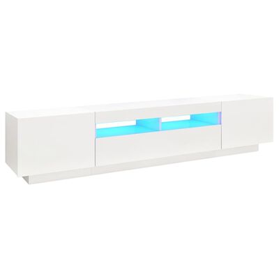 vidaXL fehér TV-szekrény LED-lámpákkal 200 x 35 x 40 cm