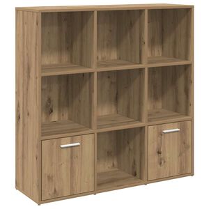 vidaXL k&eacute;zműves t&ouml;lgy sz&iacute;nű szerelt fa k&ouml;nyvszekr&eacute;ny 98x29x97,5 cm