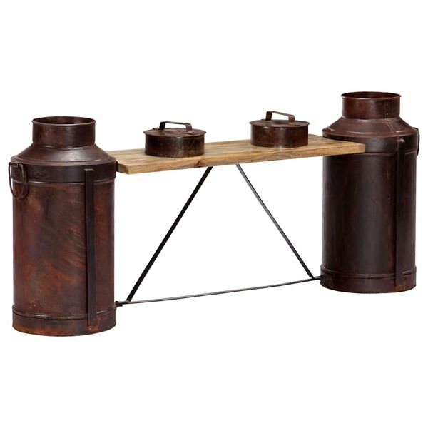 vidaXL t&ouml;m&ouml;r mang&oacute;fa tejes b&ouml;d&ouml;n l&aacute;bazat&uacute; pad 150 x 33 x 64 cm