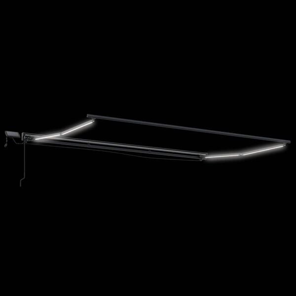 vidaXL K&eacute;zi napellenző keret LED vil&aacute;g&iacute;t&aacute;ssal Feh&eacute;r 4 x 2 m