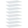 vidaXL 8 db magasf&eacute;nyű feh&eacute;r forg&aacute;cslap k&ouml;nyvespolc 60 x 40 x 1,5 cm