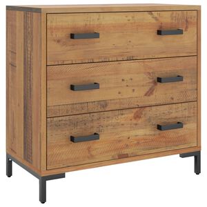 vidaXL t&ouml;m&ouml;r fenyőfa fi&oacute;kos szekr&eacute;ny 75 x 35 x 70 cm