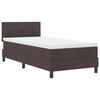 vidaXL Boxrug&oacute;s &aacute;gy LED szalagokkal S&ouml;t&eacute;t Barna 90 x 200 cm sz&ouml;vet