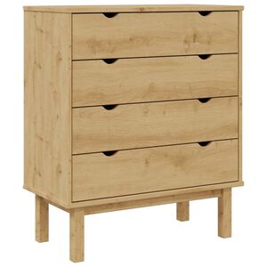 vidaXL OTTA t&ouml;m&ouml;r fenyőfa fi&oacute;kos szekr&eacute;ny 76,5 x 39,5 x 90 cm