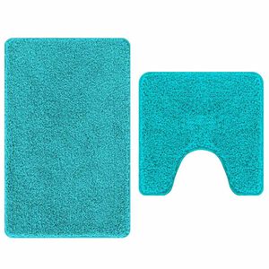 vidaXL Cs&uacute;sz&aacute;smentes f&uuml;rdőszőnyeg k&eacute;szlet 2 pcs T&uuml;rkiz PP