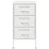 vidaXL fehér acél éjjeliszekrény 36 x 39 x 68 cm
