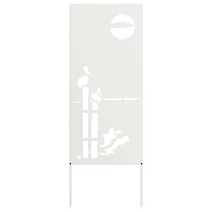 vidaXL Kertvédő vászon Fehér 50 x 140 cm Hidegen hengerelt acél