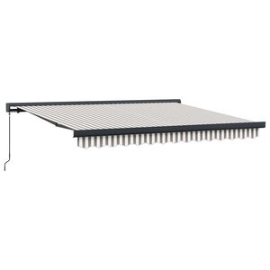 vidaXL Beh&uacute;zhat&oacute; napellenző Vil&aacute;gossz&uuml;rke &eacute;s feh&eacute;r 450 &times; 300 cm