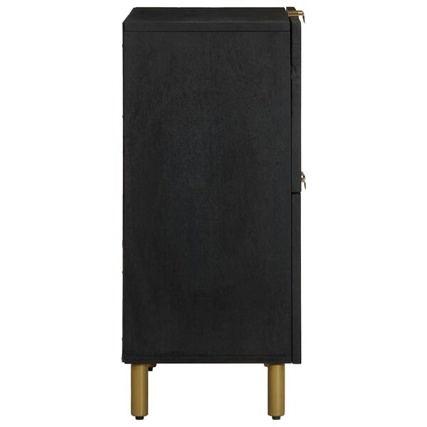 vidaXL fekete szerelt fa kom&oacute;d 60 x 33 x 75 cm