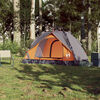 vidaXL 2 személyes szürke és narancs kupola alakú felugró kempingsátor