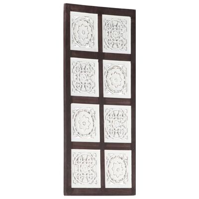 vidaXL barna és fehér kézzel faragott fali panel MDF 40 x 80 x 1,5 cm