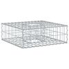 vidaXL Gabion emelt &aacute;gy 60 x 60 x 20 cm Horganyzott ac&eacute;l Ez&uuml;st