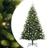 vidaXL Mesters&eacute;ges Hajl&iacute;tott Kar&aacute;csonyfa 300 LED-del Z&ouml;ld 210 cm