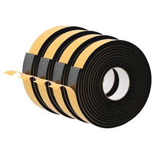 vidaXL &Ouml;ntapad&oacute; habszalag 4 db Fekete 40mm x 5m CR Hab