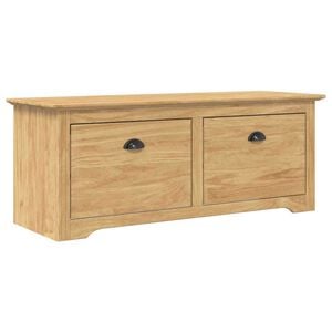 vidaXL Előszoba pad BODO M&eacute;zes Barna 114 x 40 x 50 cm Szerelt Fa