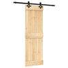 vidaXL Cs&uacute;sz&oacute; ajt&oacute; Term&eacute;szetes &eacute;s Fekete 70 x 210 cm Szil&aacute;rd Fenyőfa