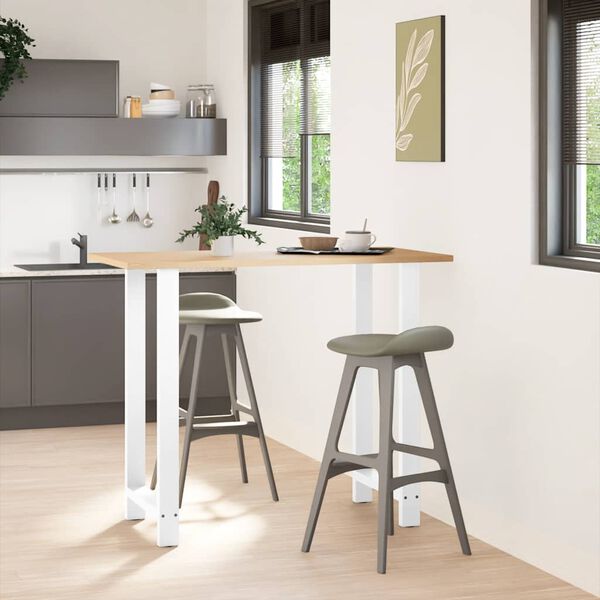 vidaXL 2 db feh&eacute;r b&aacute;rasztal l&aacute;b 60 x (110-111) cm ac&eacute;l