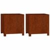 vidaXL 2 db rozsda sz&iacute;nű corten ac&eacute;l n&ouml;v&eacute;nytart&oacute; l&aacute;bbal 40x40x40 cm