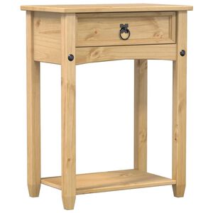 vidaXL Corona t&ouml;m&ouml;r fenyőfa konzolasztal 55 x 35 x 73 cm