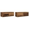 vidaXL 2 db antik fa szerelt fa fali TV-szekr&eacute;ny 80x31x25,5 cm