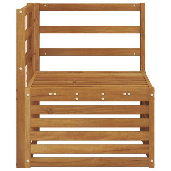 vidaXL K&uuml;lt&eacute;ri Sarokkanap&eacute; T&ouml;m&ouml;r Ak&aacute;cfa Term&eacute;szetes 63 x 63 x 73 cm